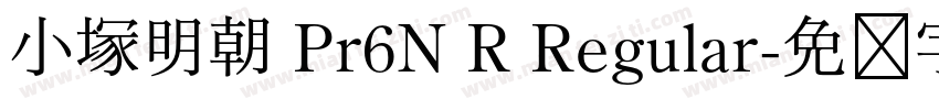 小塚明朝 Pr6N R Regular字体转换